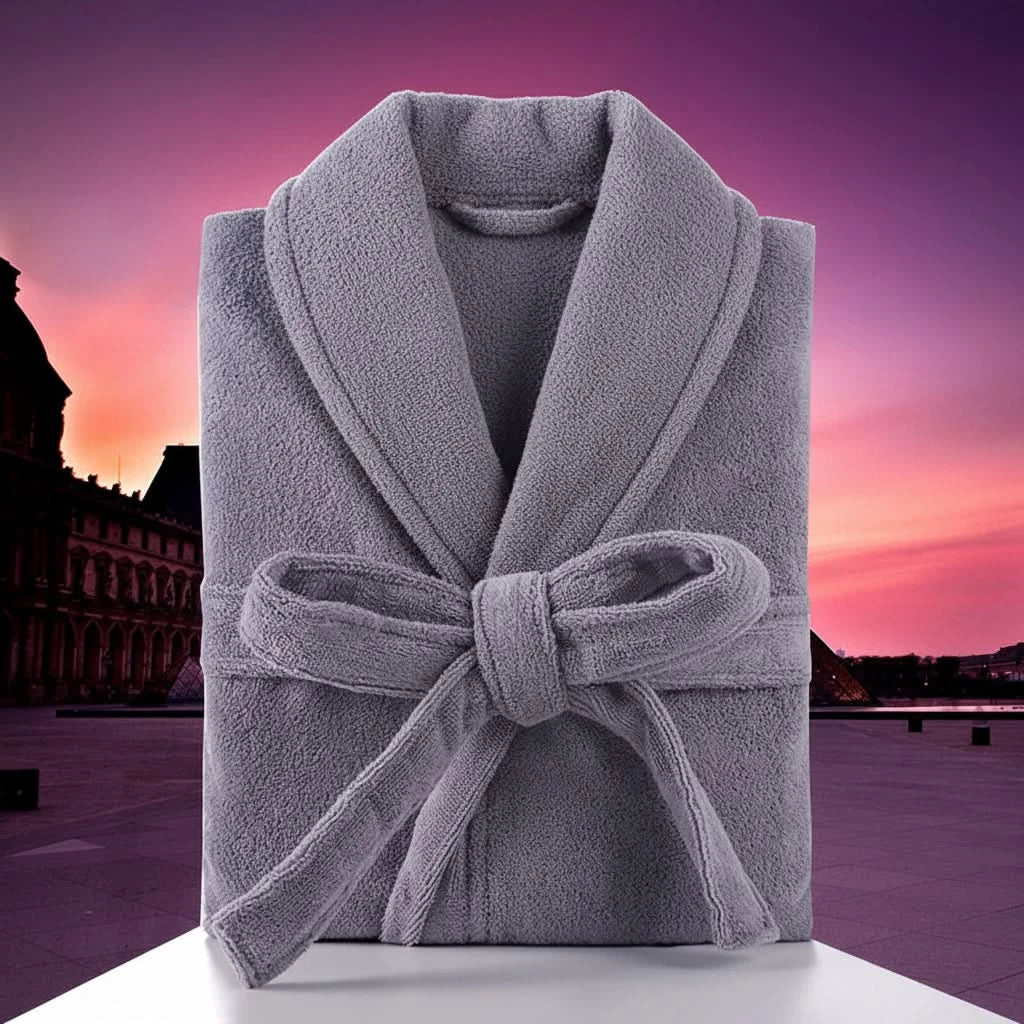Hooded Cotton Bathrobe - Cozy Lounge Style