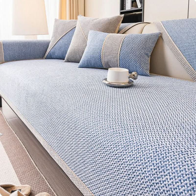All-Season Non-Slip Cotton-Linen Sofa Cover – Breathable Design