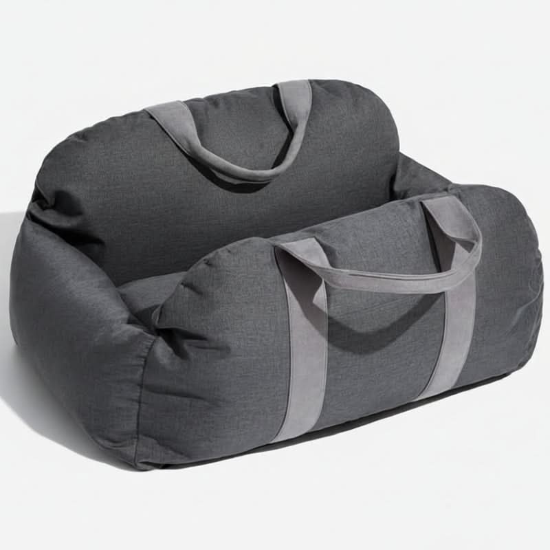 Adjustable Dog Car Seat Bed with Safety Straps for Comfortable Travel