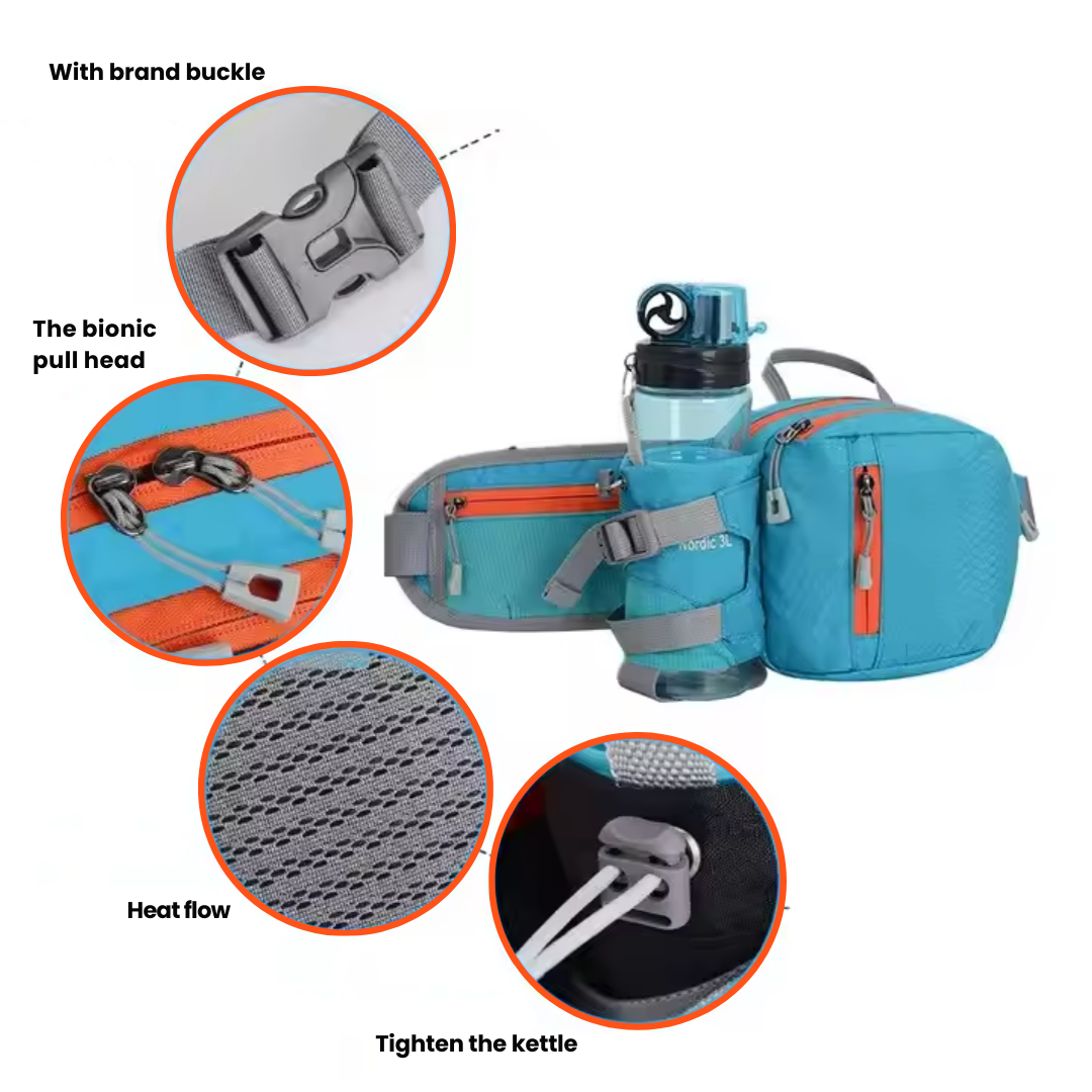 Versatile Outdoor Waist Pack with Hydration Holder