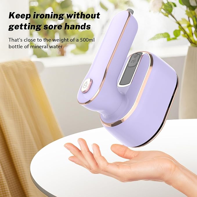 Portable Fabric Freshener Steam Iron for Quick Touch-Ups