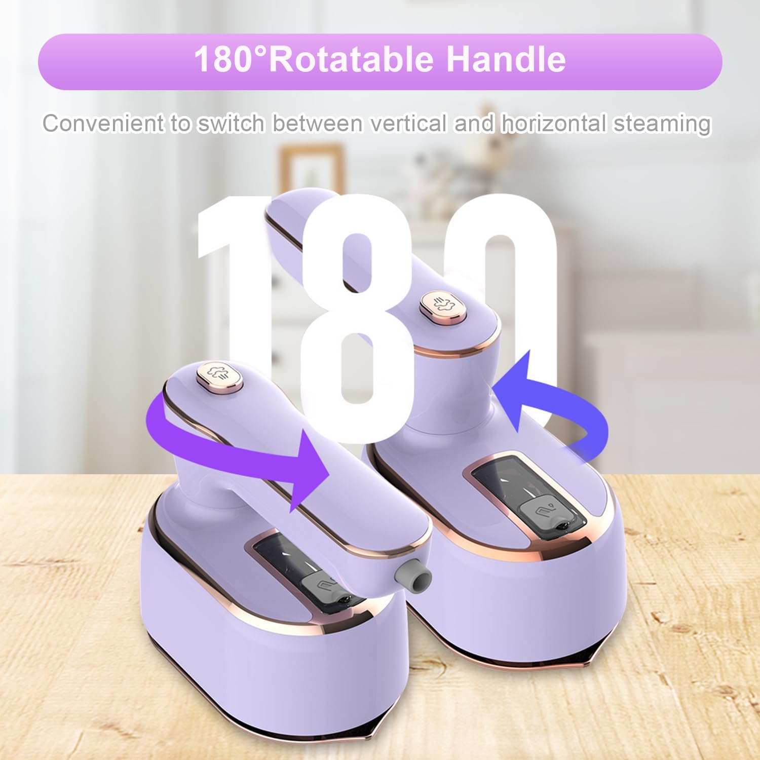 Portable Fabric Freshener Steam Iron for Quick Touch-Ups