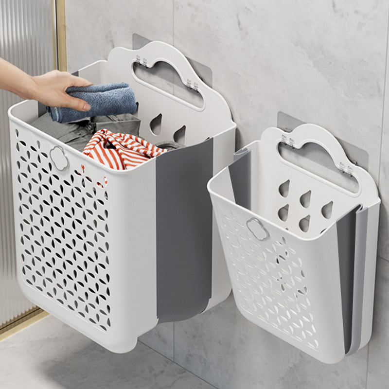 Space-Saving Wall-Mounted Laundry Organizer - Stylish Fabric Design