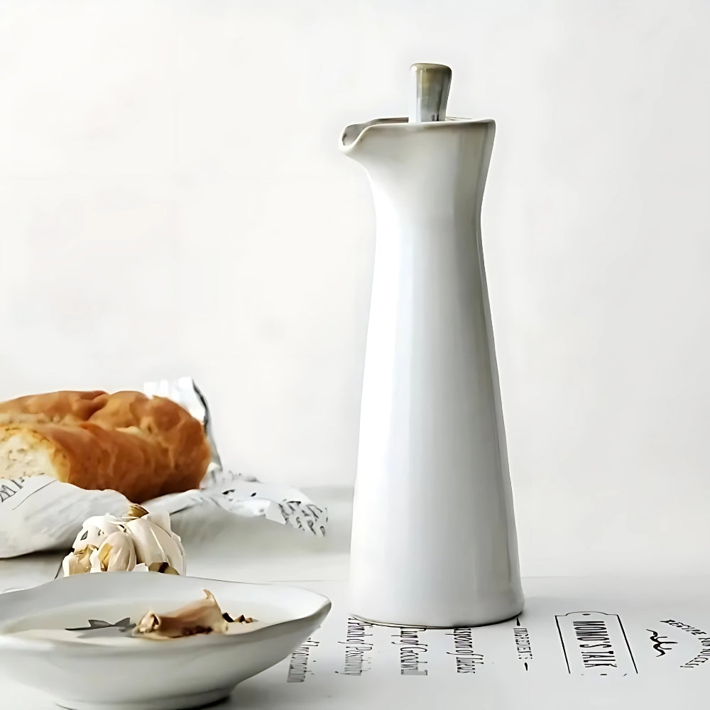 Elegant Ceramic Pouring Bottle for Sauces and Oils - 100 ml