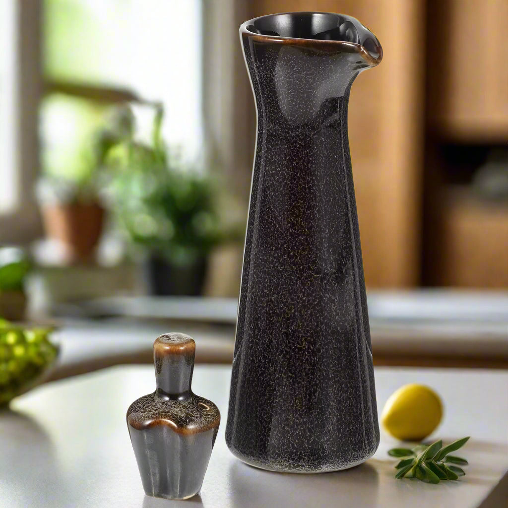 Elegant Ceramic Pouring Bottle for Sauces and Oils - 100 ml