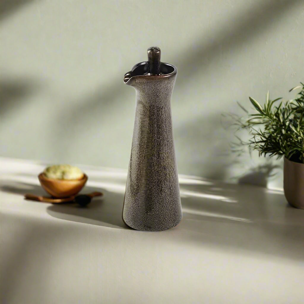 Elegant Ceramic Pouring Bottle for Sauces and Oils - 100 ml