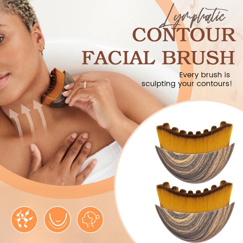 Facial Brush for Contouring | Lymphatic Massage Tool | Soft Bristles