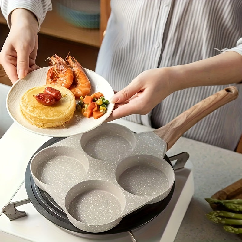 Versatile Aluminum Non-Stick Multi-Compartment Cooking Pan