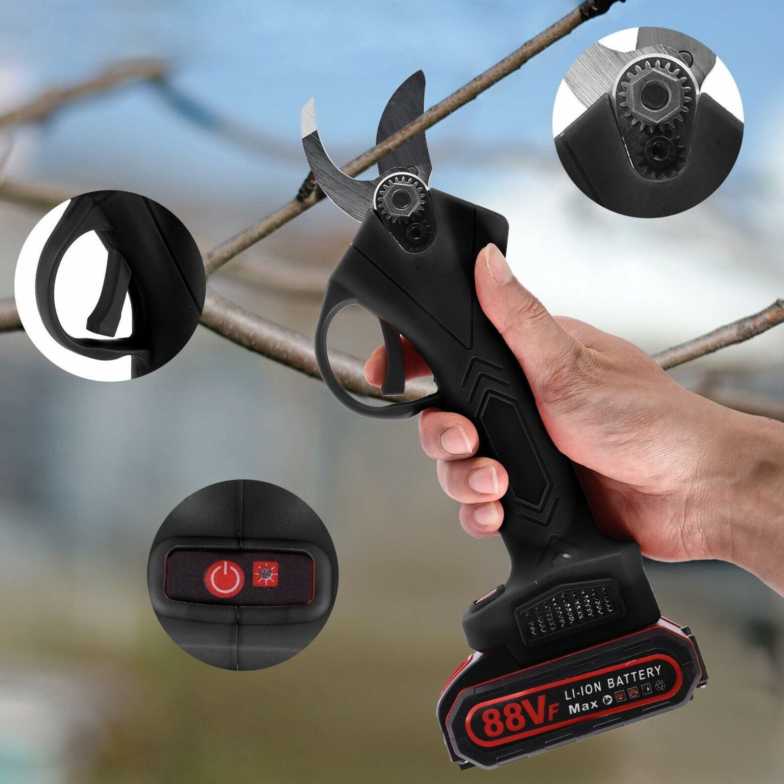 Battery-Powered Garden Pruning Tool – 21V Precision Cutter