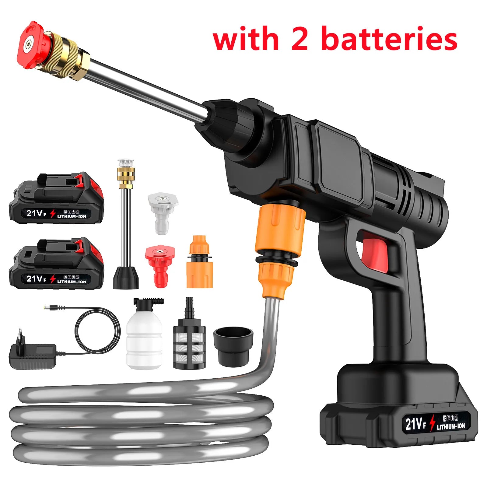 Portable Power Cleaner with Rechargeable Battery & Versatile Nozzle
