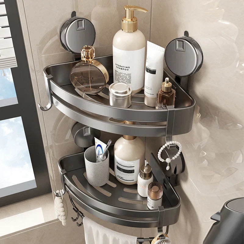 Space-Saving Corner Shower Organizer - Effortless Installation