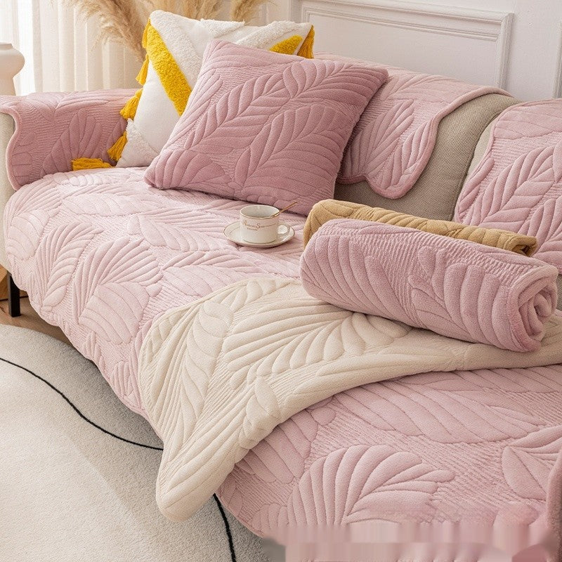 Plush Sofa Shield with Non-Slip Design for Wide Armrests