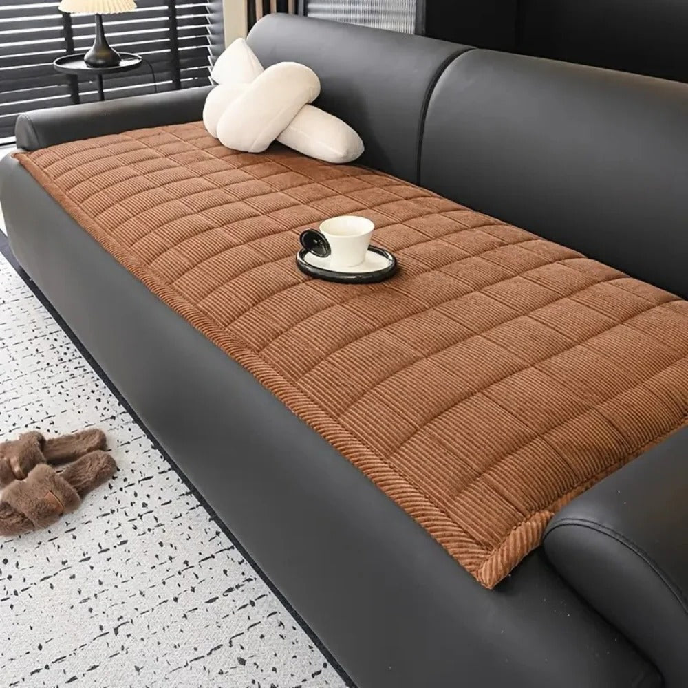 Premium Sofa Shield with Quilted Microfiber and Non-Slip Base