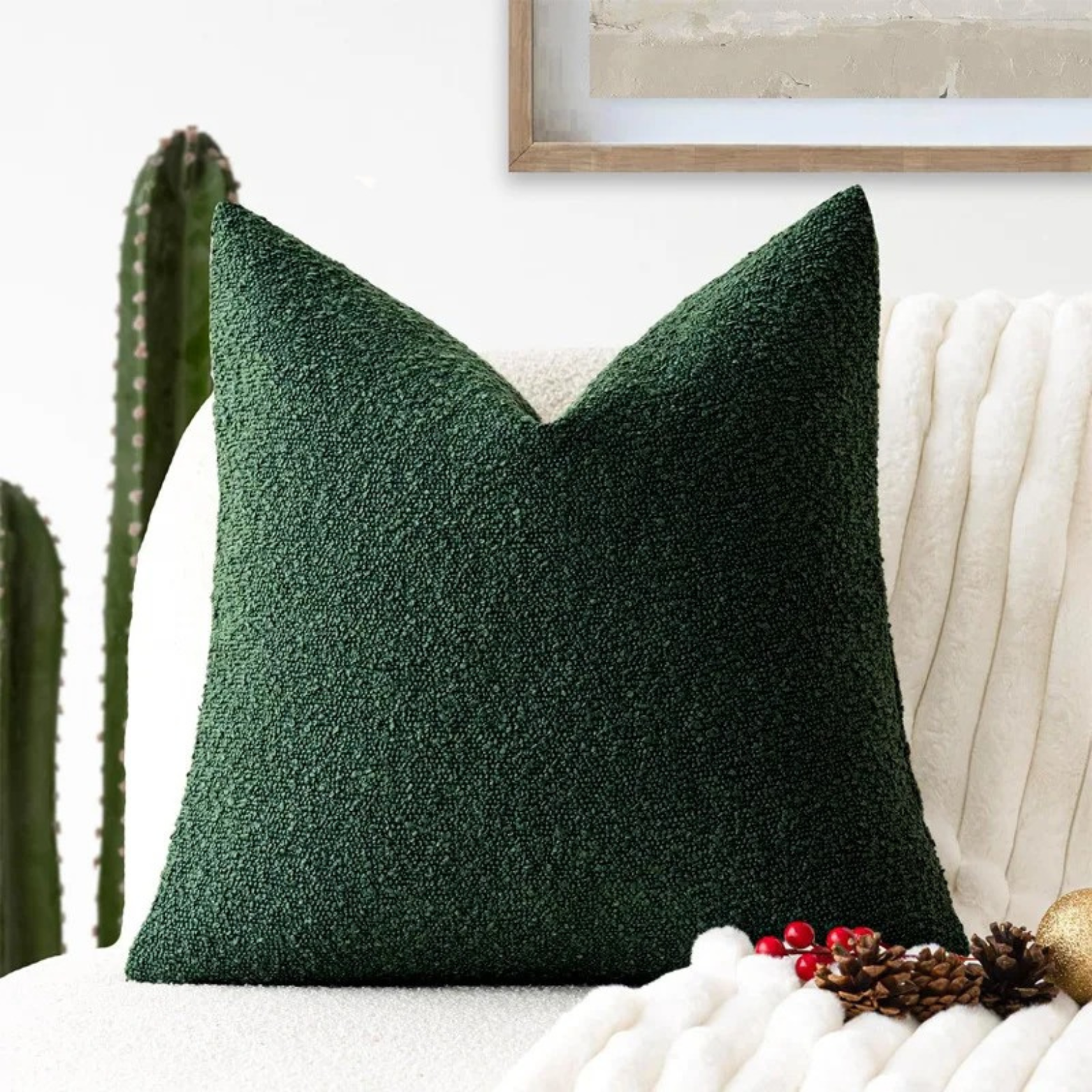 Textured Throw Pillow Case for Cozy Home Decor