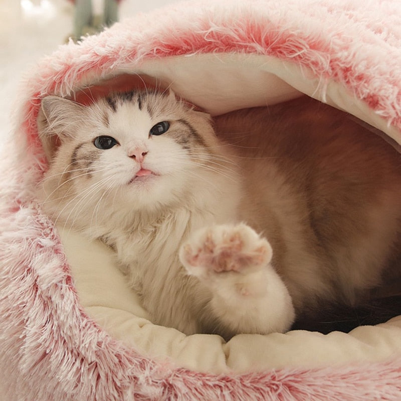 FelineNest - Enclosed Cat Bed with Luxurious Cushioning