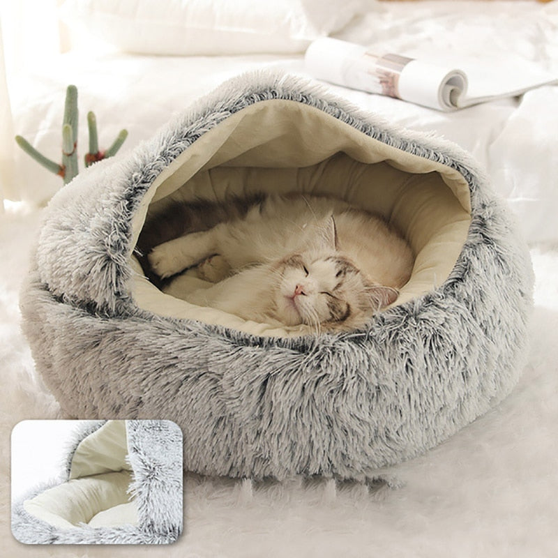 FelineNest - Enclosed Cat Bed with Luxurious Cushioning