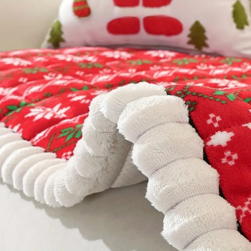 CozyVibe – Festive Sofa Cover for a Warm Holiday Atmosphere