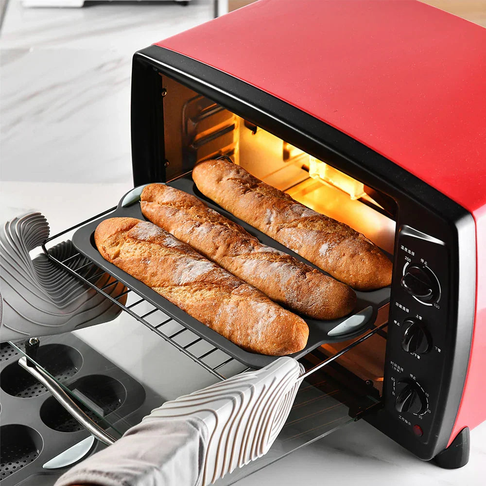 Non-Stick Silicone Baguette Baking Mold for Crispy Bread