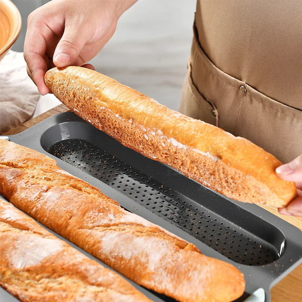 Non-Stick Silicone Baguette Baking Mold for Crispy Bread
