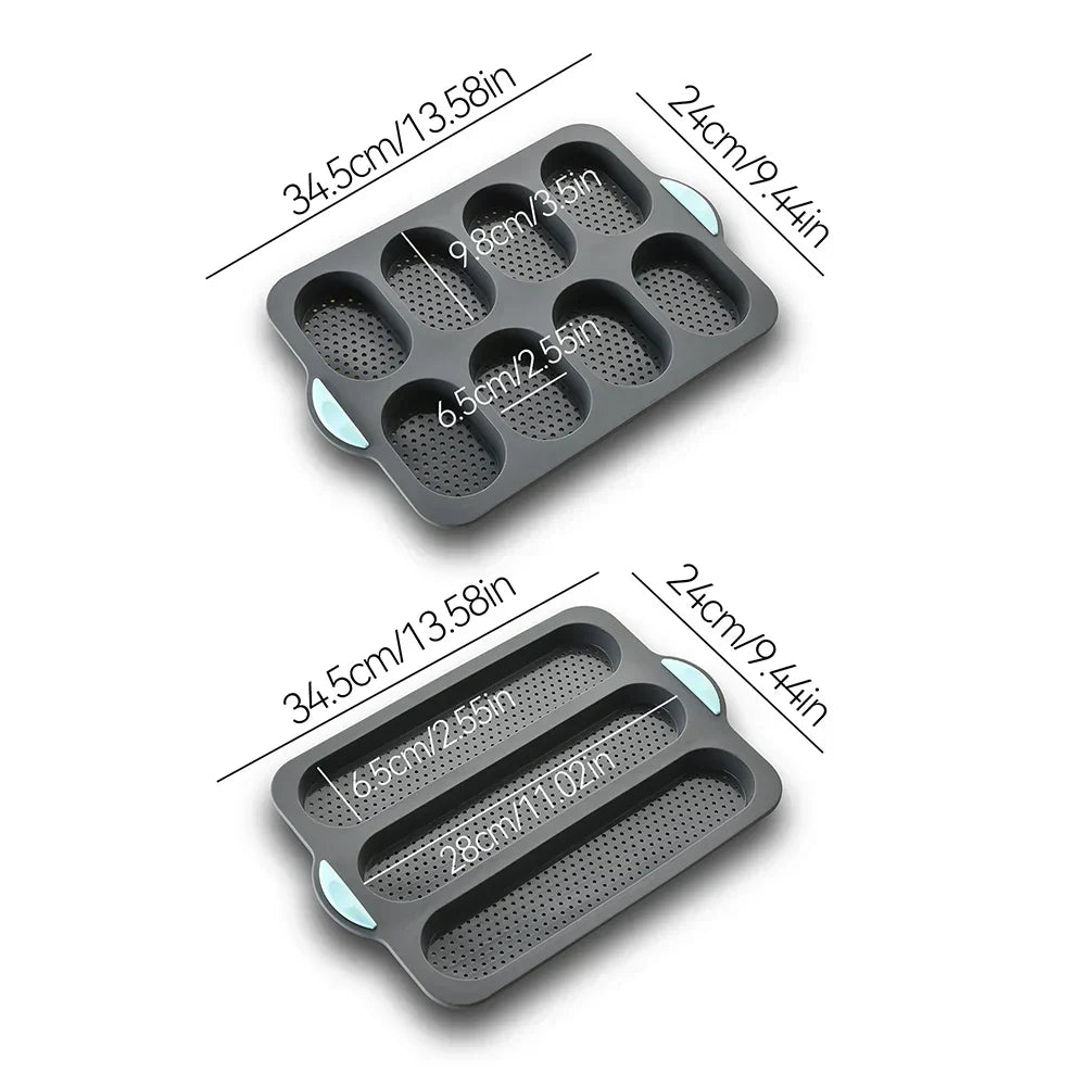 Non-Stick Silicone Baguette Baking Mold for Crispy Bread