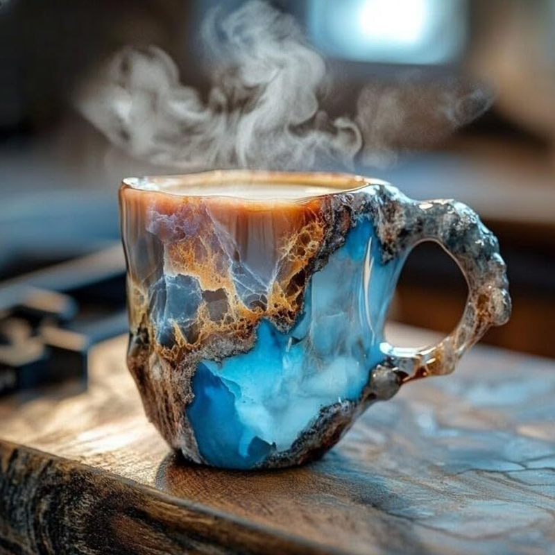 Mineral Crystal Coffee Mugs – Set of Glass Cups