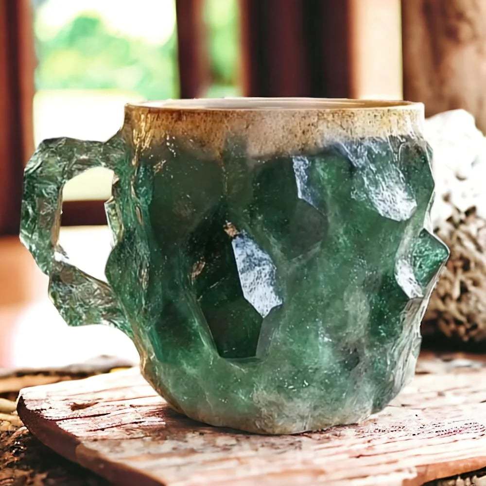 Mineral Crystal Coffee Mugs – Set of Glass Cups