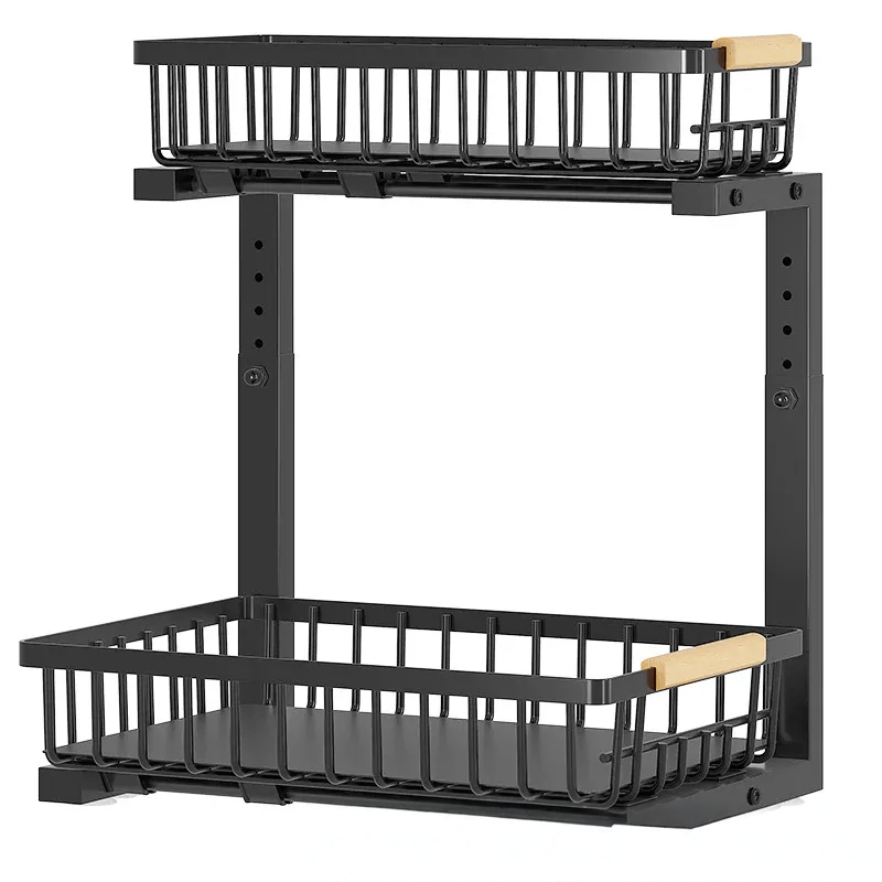 Versatile Under Sink Storage System with Durable Steel Frame