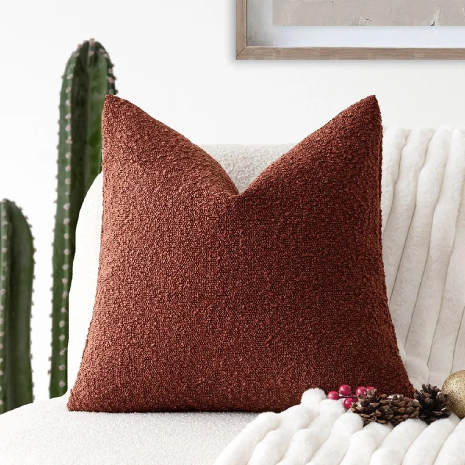 Textured Throw Pillow Case for Cozy Home Decor