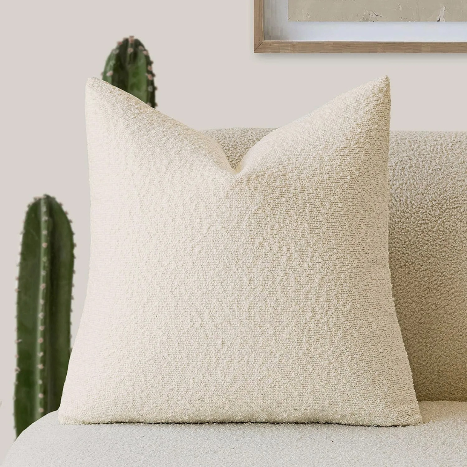 Textured Throw Pillow Case for Cozy Home Decor