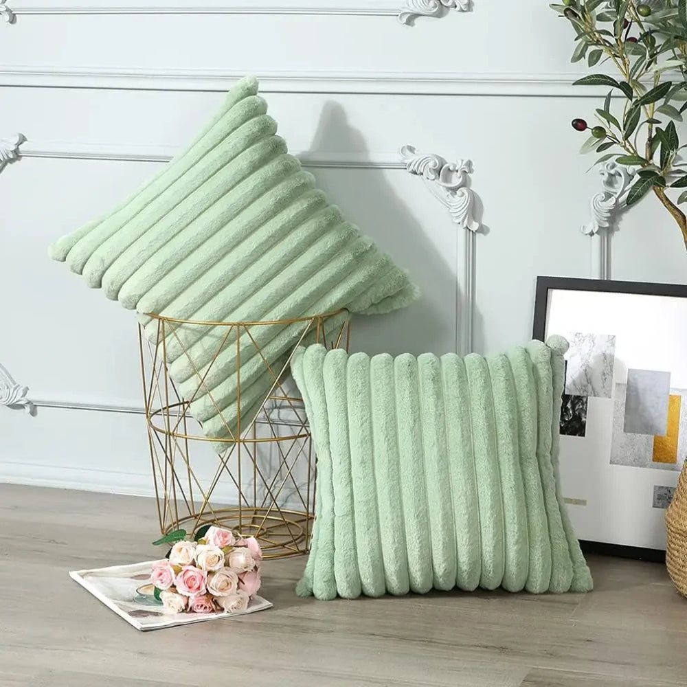 Plush Velvet Cushion Cover in Forest Green - Machine Washable