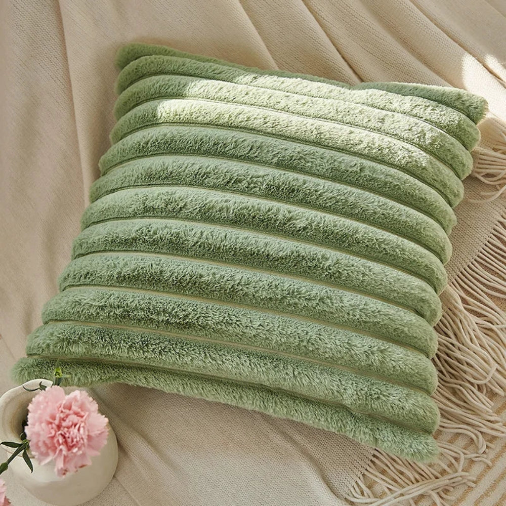 Plush Velvet Cushion Cover in Forest Green - Machine Washable