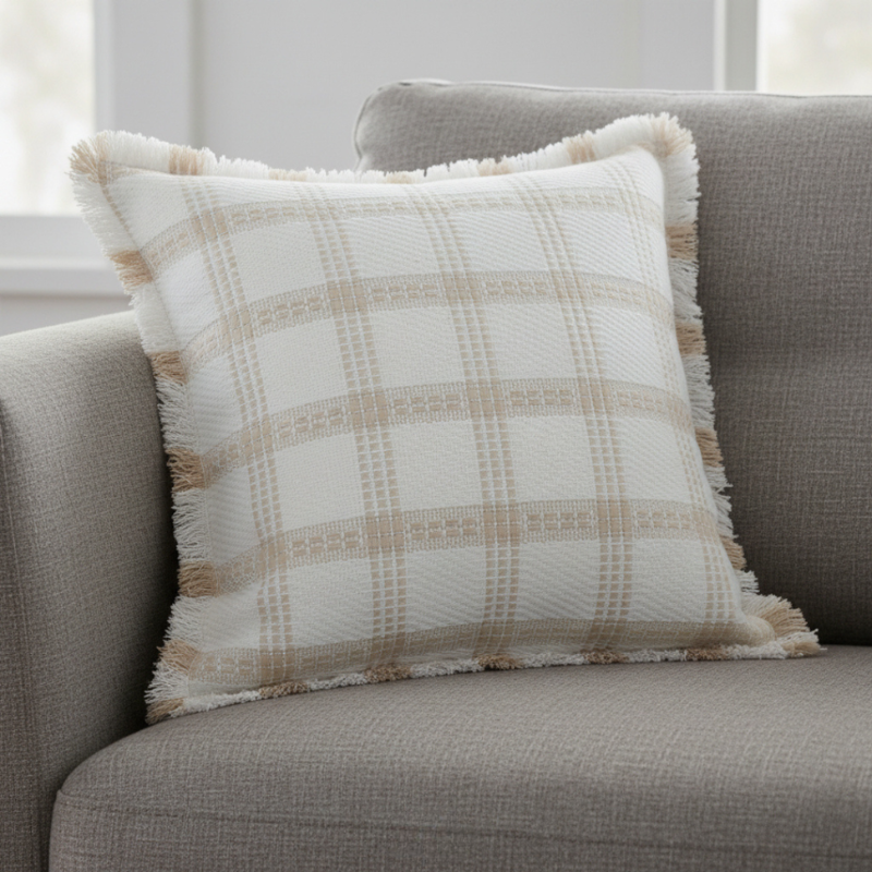 Elegant Diamond-Patterned Cushion Cover for Stylish Décor