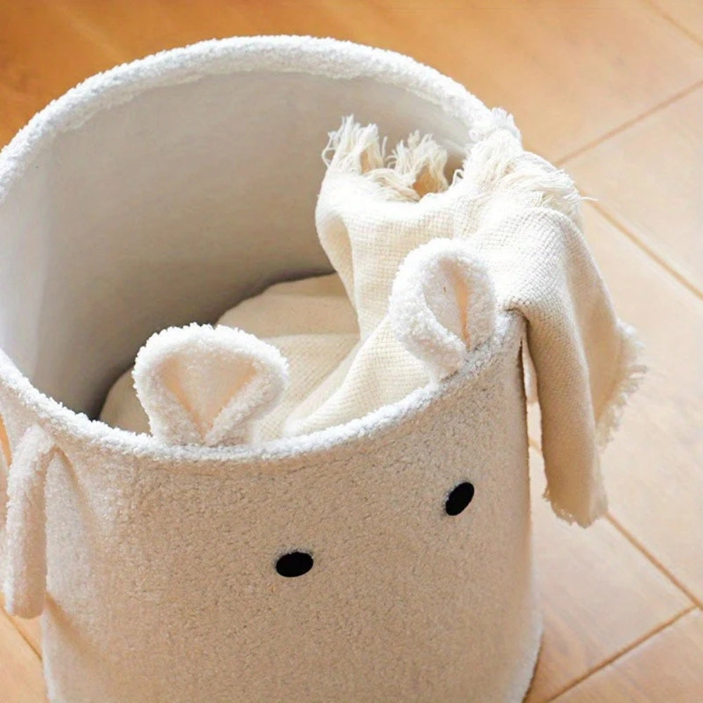 Charming Lamb Design Collapsible Storage Basket for Home