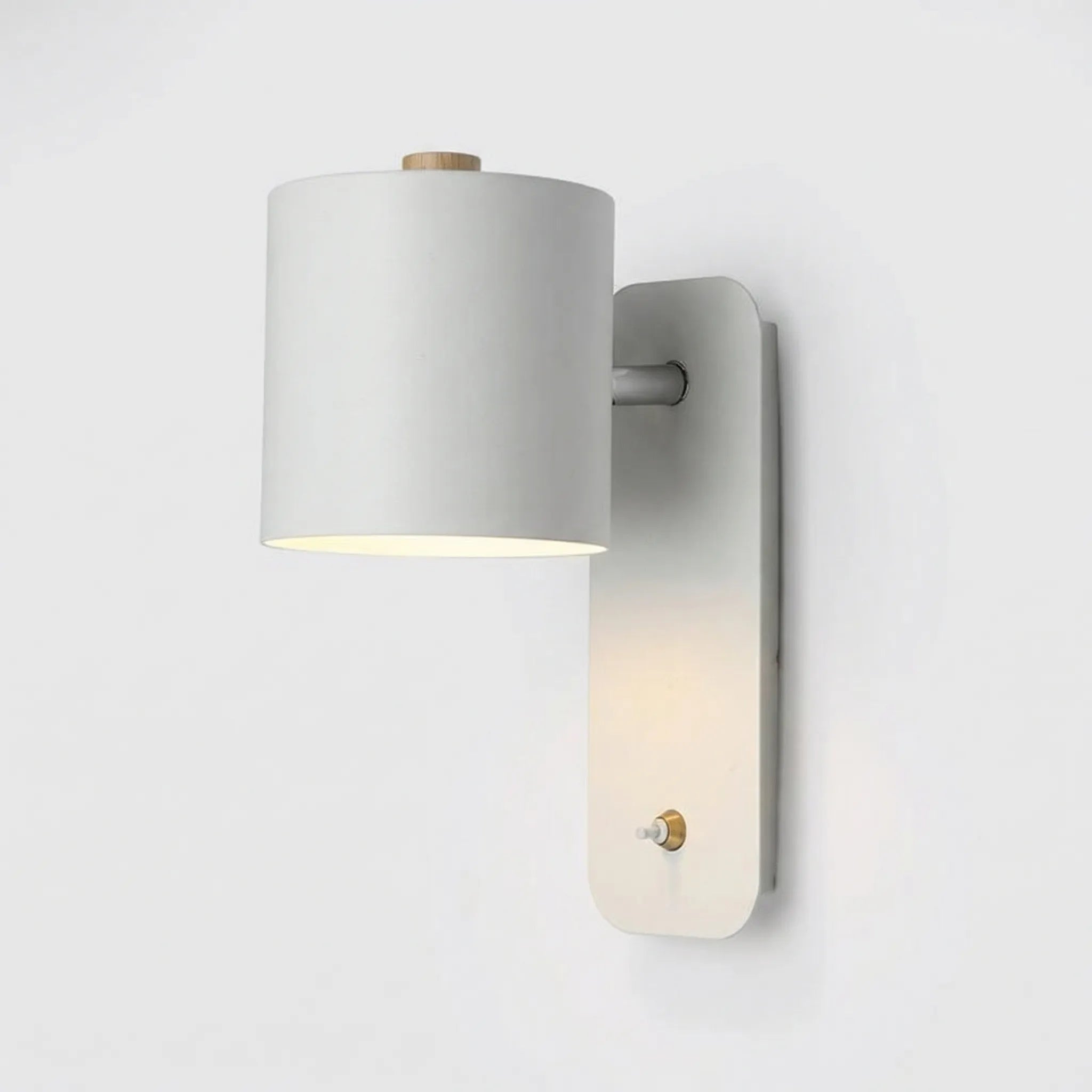 Modern Cylindrical LED Wall Sconce with Integrated Switch