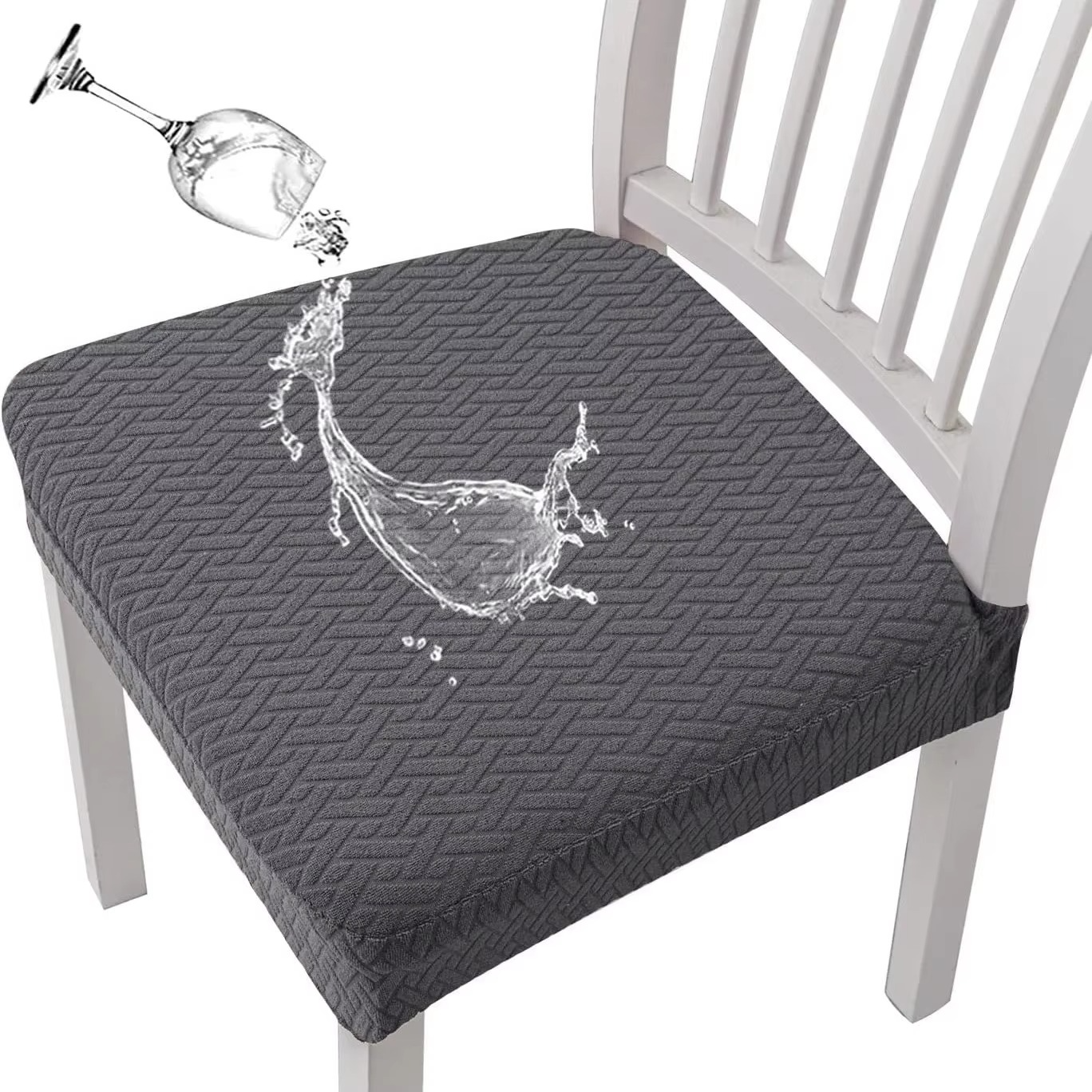 Elegant Waterproof Chair Protectors – Stretchy Jacquard Covers for Dining Spaces