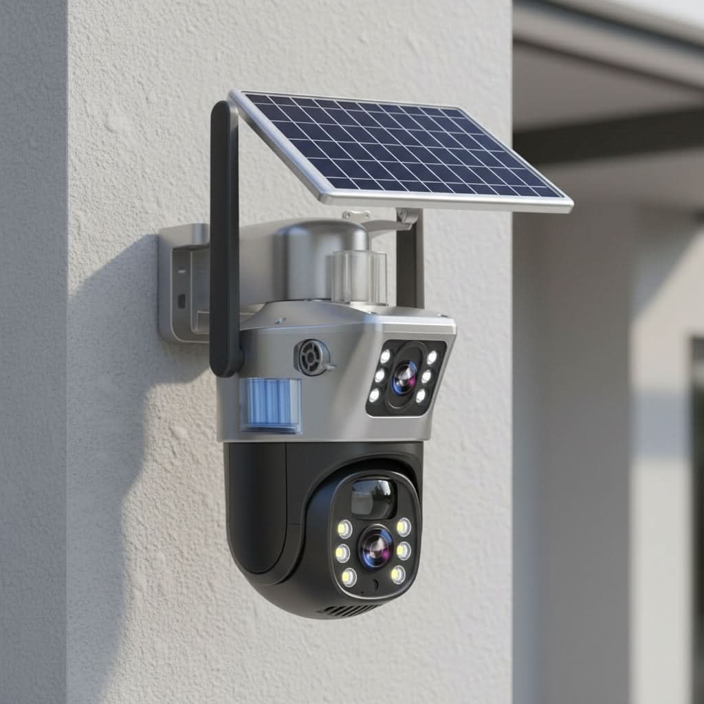 360° Solar-Powered Wireless Security Camera with 4K Resolution