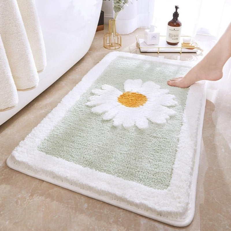 Floral Elegance Bath Mat – Soft, Quick-Drying & Safe