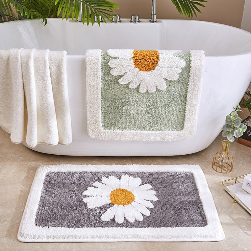 Floral Elegance Bath Mat – Soft, Quick-Drying & Safe