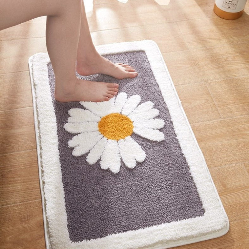 Floral Elegance Bath Mat – Soft, Quick-Drying & Safe