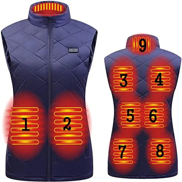 Women's Heated Vest | USB Infrared Technology Jacket | Lightweight & Temperature Control | Perfect for Fall & Winter