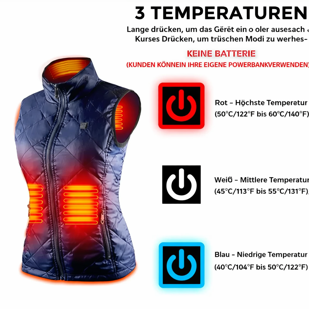 Women's Heated Vest | USB Infrared Technology Jacket | Lightweight & Temperature Control | Perfect for Fall & Winter