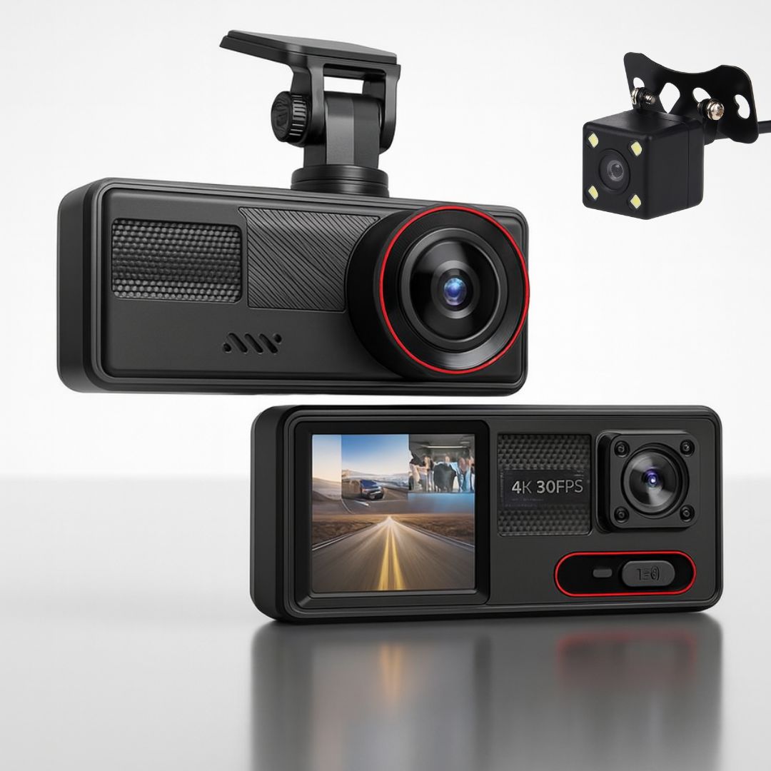 Dual Dashcam with Front and Rear Recording | Wide Angle and Night Mode