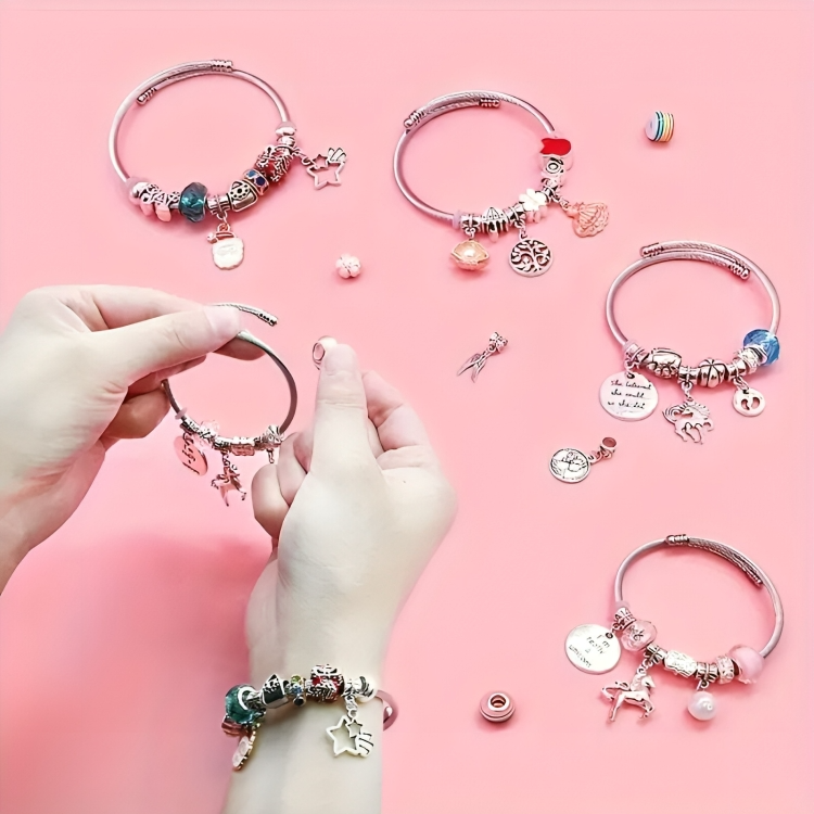 DIY Charm Bracelet Kit with Dazzling Bands