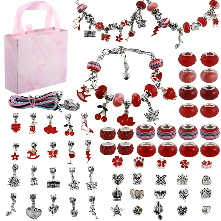DIY Charm Bracelet Kit with Dazzling Bands
