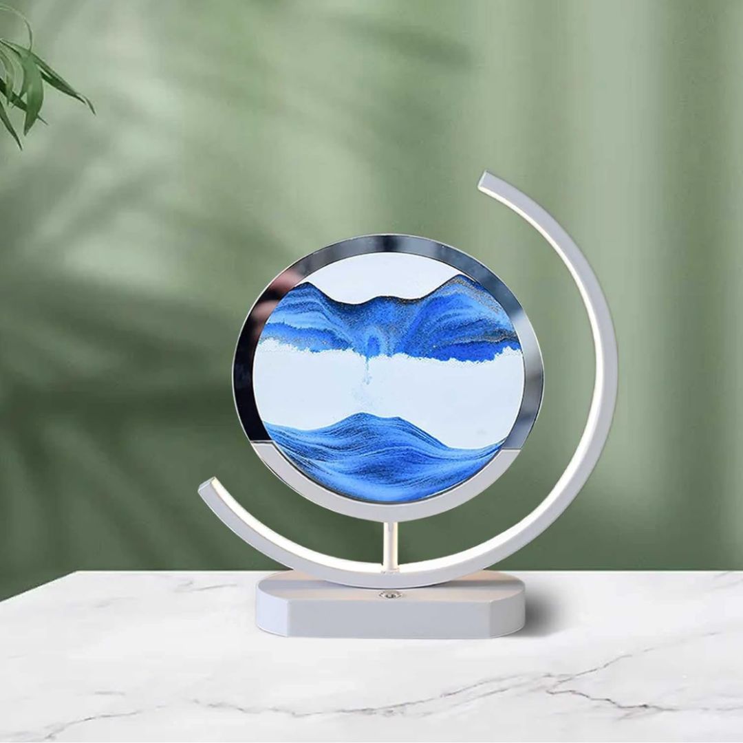 Ocean Breeze Sand Art: Enchanting Illuminated Decor