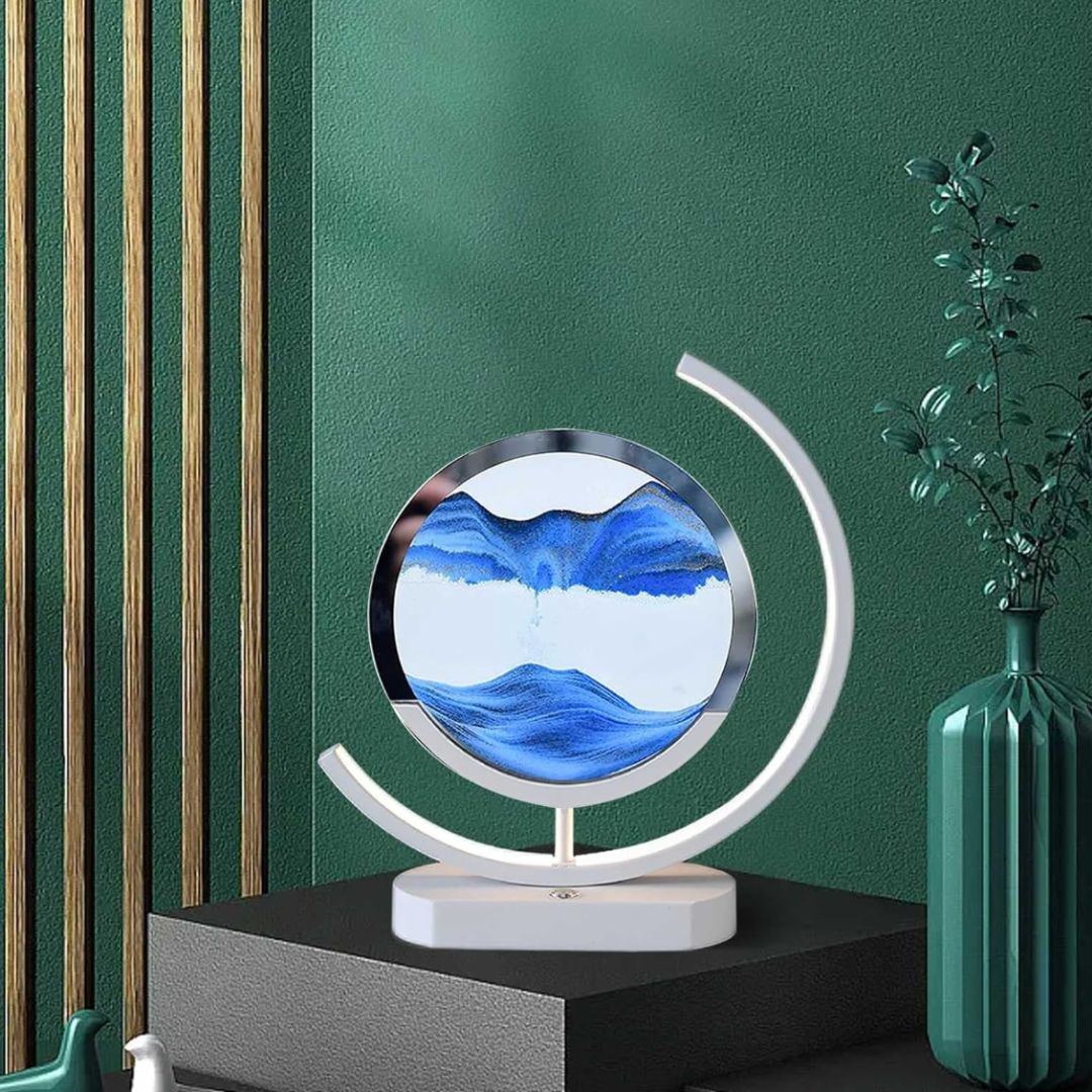 Ocean Breeze Sand Art: Enchanting Illuminated Decor