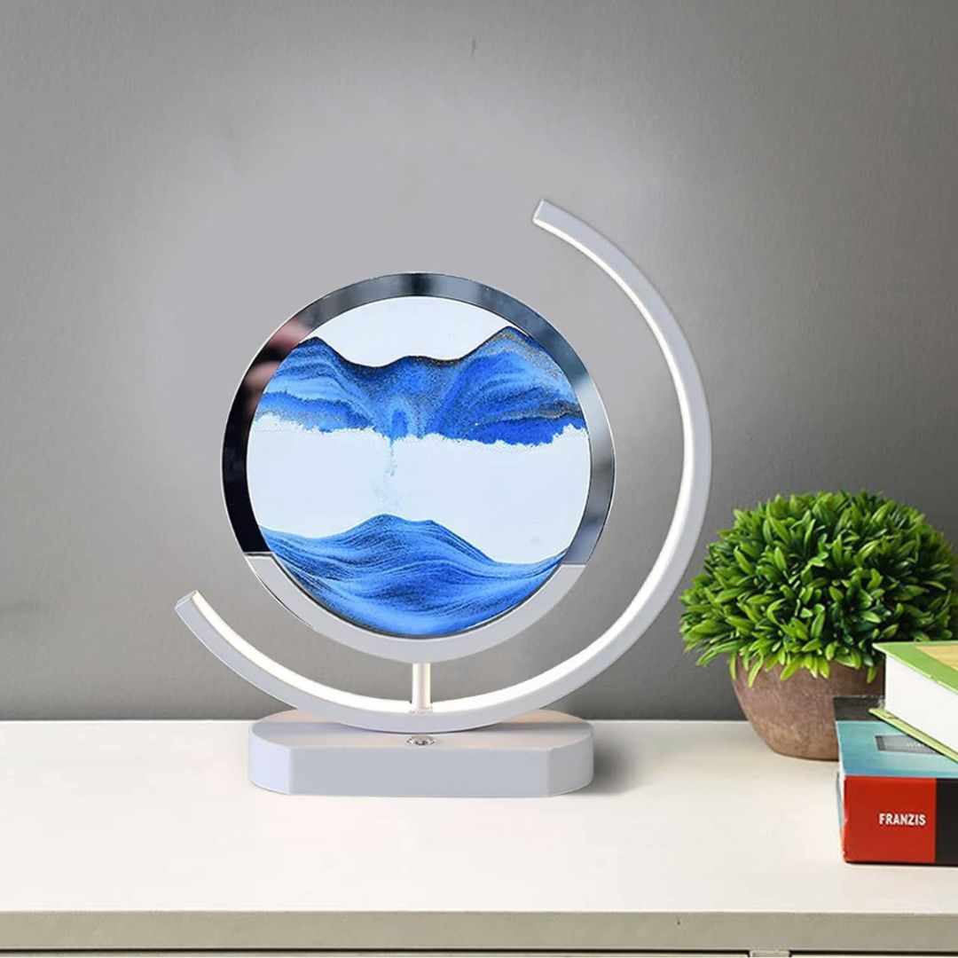 Ocean Breeze Sand Art: Enchanting Illuminated Decor