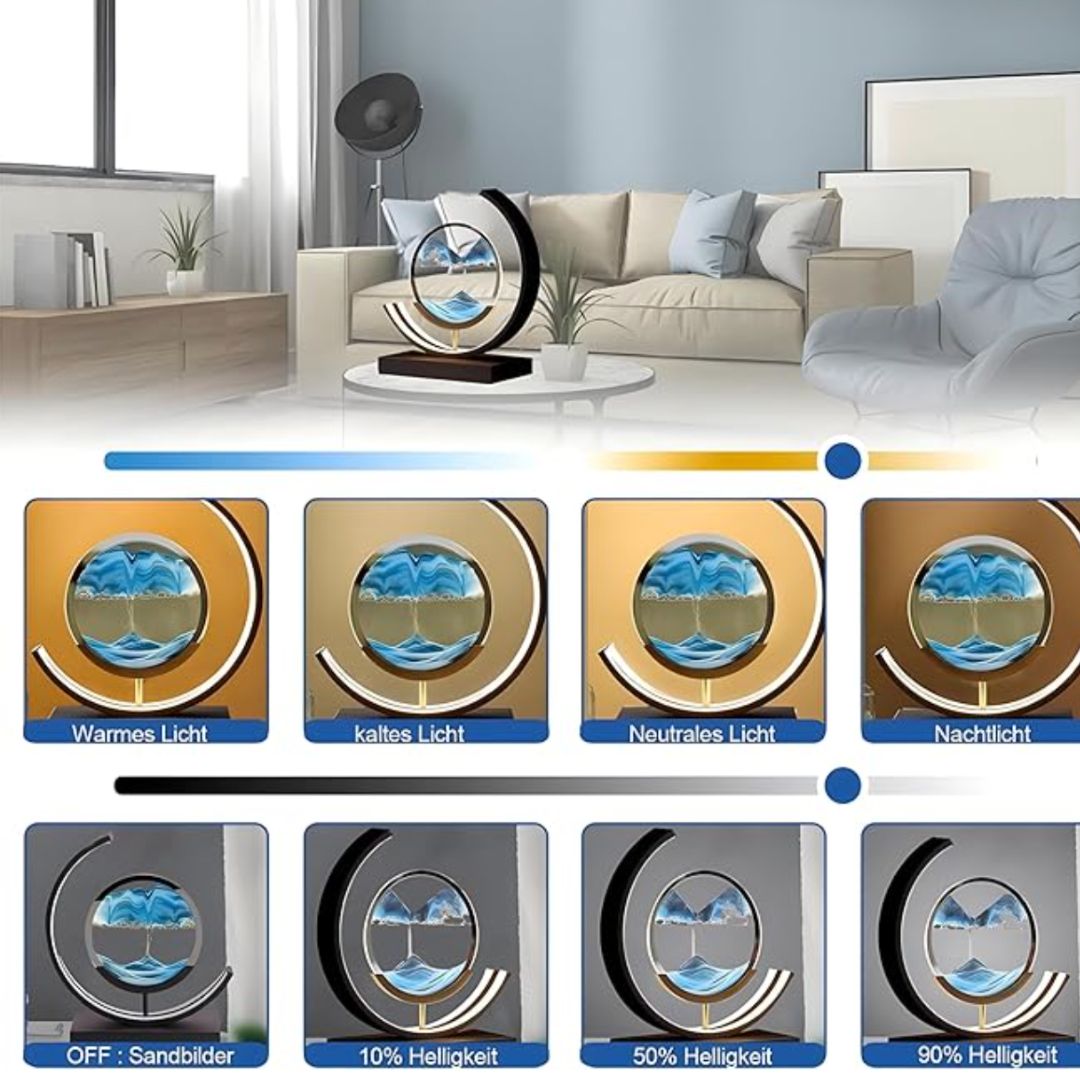 Ocean Breeze Sand Art: Enchanting Illuminated Decor