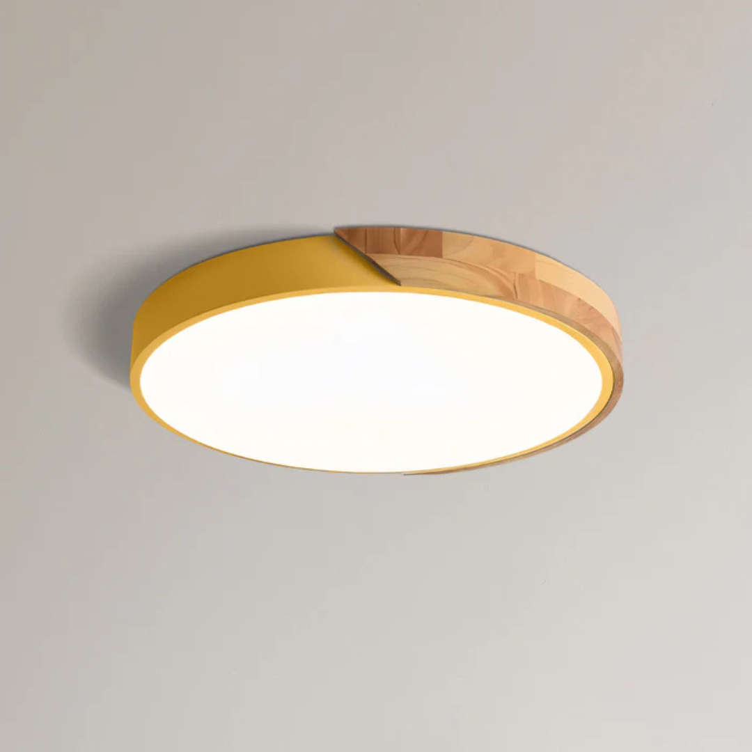 Nordic Glow Wooden LED Ceiling Fixture for Stylish Spaces