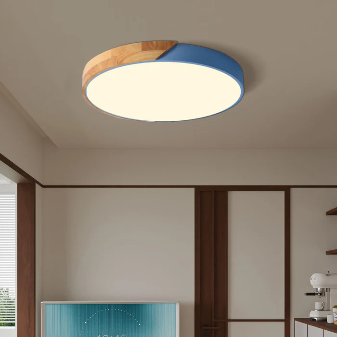 Nordic Glow Wooden LED Ceiling Fixture for Stylish Spaces